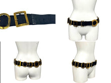 Load image into Gallery viewer, CHANEL シャネル ココマーク ベルト バックル エングレービング ベルト CHANEL PARIS Rue Cambon ゴールド ブラック 美品 中古 4b001994