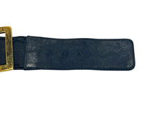 Load image into Gallery viewer, CHANEL シャネル ココマーク ベルト バックル エングレービング ベルト CHANEL PARIS Rue Cambon ゴールド ブラック 美品 中古 4b001994