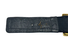 Load image into Gallery viewer, CHANEL シャネル ココマーク ベルト バックル エングレービング ベルト CHANEL PARIS Rue Cambon ゴールド ブラック 美品 中古 4b001994