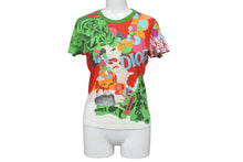 画像をギャラリービューアに読み込む, 極美品 ChristianDior クリスチャンディオール アートプリントスモール 半袖Tシャツ ホワイト マルチカラー サイズ38 中古 4b001996