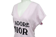 画像をギャラリービューアに読み込む, 極美品 CHRISTIAN DIOR クリスチャンディオール J'ADORE Vネック 半袖Tシャツ ロゴ 3H16155400 コットン ピンク サイズ40 中古 4b001999
