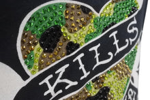 画像をギャラリービューアに読み込む, Ed Hardy エドハーディ LOVE KILLS SLOWLY 半袖Tシャツ サイズXS コットン ラインストーン ブラック 美品 中古 4b002005