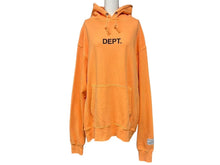 画像をギャラリービューアに読み込む, gallerydept ギャラリー デプト ロゴプルオーバーパーカー コットン センターロゴ バックロゴ サイズXL オレンジ 良品 中古 4b002019