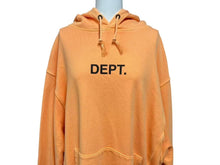 画像をギャラリービューアに読み込む, gallerydept ギャラリー デプト ロゴプルオーバーパーカー コットン センターロゴ バックロゴ サイズXL オレンジ 良品 中古 4b002019