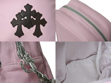 画像をギャラリービューアに読み込む, 新品未使用 CHROME HEARTS クロムハーツ TAKA MINI ショルダーバッグ セメタリー クロスパッチ レザー ピンク 中古 4b002041