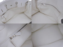 Load image into Gallery viewer, 極美品 HERMES エルメス BIRKIN バーキン35 ホワイト シルバー金具 トリヨンクレマンス ハンドバッグ □K刻印 中古 4b002042