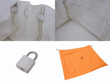 Load image into Gallery viewer, 極美品 HERMES エルメス BIRKIN バーキン35 ホワイト シルバー金具 トリヨンクレマンス ハンドバッグ □K刻印 中古 4b002042