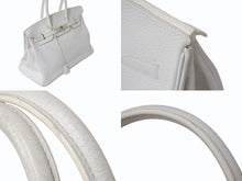 Load image into Gallery viewer, 極美品 HERMES エルメス BIRKIN バーキン35 ホワイト シルバー金具 トリヨンクレマンス ハンドバッグ □K刻印 中古 4b002042