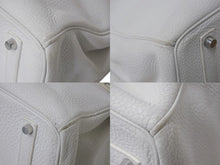 Load image into Gallery viewer, 極美品 HERMES エルメス BIRKIN バーキン35 ホワイト シルバー金具 トリヨンクレマンス ハンドバッグ □K刻印 中古 4b002042