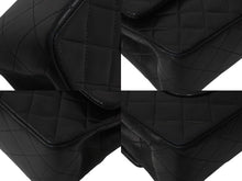 Load image into Gallery viewer, 極美品 CHANEL シャネル マトラッセ25 Wフラップ Wチェーンショルダーバッグ 2番台 ラムスキン ココマーク ブラック ゴールド金具 中古 4b002043
