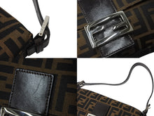 画像をギャラリービューアに読み込む, FENDI フェンディ マンマバケット ワンショルダーバッグ 26424 ズッカ柄 ブラウン キャンバス レザー シルバー金具 美品 中古 4b002045
