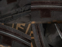 画像をギャラリービューアに読み込む, FENDI フェンディ マンマバケット ワンショルダーバッグ 26424 ズッカ柄 ブラウン キャンバス レザー シルバー金具 美品 中古 4b002045