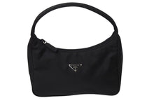画像をギャラリービューアに読み込む, 極美品 PRADA プラダ ホーボー ハンドバッグ ワンショルダーバッグ MV515 トライアングルロゴ ナイロン ブラック 中古 4b002047