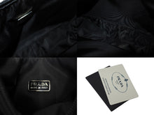 画像をギャラリービューアに読み込む, 極美品 PRADA プラダ ホーボー ハンドバッグ ワンショルダーバッグ MV515 トライアングルロゴ ナイロン ブラック 中古 4b002047