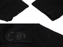 画像をギャラリービューアに読み込む, CHROME HEARTS クロムハーツ プルオーバーパーカー スクロールロゴ rn97729 サイズXXL コットン ブラック 美品 中古 4b002050