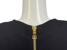 Load image into Gallery viewer, BALMAIN x H&amp;M バルマン Rope Embellishment Top Braided Blouse 101255 ブラウス サイズ 36 6 Black Gold 美品 中古 4b002051