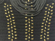 Load image into Gallery viewer, BALMAIN x H&amp;M バルマン Rope Embellishment Top Braided Blouse 101255 ブラウス サイズ 36 6 Black Gold 美品 中古 4b002051