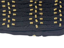 Load image into Gallery viewer, BALMAIN x H&amp;M バルマン Rope Embellishment Top Braided Blouse 101255 ブラウス サイズ 36 6 Black Gold 美品 中古 4b002051
