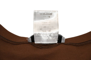 極美品 Christian Dior クリスチャンディオール Vネック半袖Tシャツ 5A16155591 サイズ40 マルチプリント ブラウン ガリアーノ期 中古 4b002054