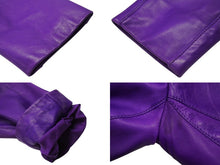 画像をギャラリービューアに読み込む, Christian Dior クリスチャンディオール ライダースジャケット 7P14022980 パープル レザー サイズ38 美品 中古 4b002056