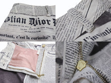 画像をギャラリービューアに読み込む, 極美品 CHRISTIAN DIOR クリスチャンディオール ジョンガリアーノ ニュースペーパー スカート ホワイト ブラック 中古 4b002057