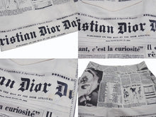 画像をギャラリービューアに読み込む, 極美品 CHRISTIAN DIOR クリスチャンディオール ジョンガリアーノ ニュースペーパー スカート ホワイト ブラック 中古 4b002057