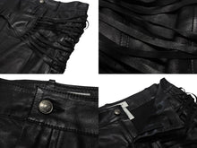 画像をギャラリービューアに読み込む, Christian Dior クリスチャン ディオール John Galliano Lamb skin Leather Skirt 2H14033350 ガリアーノ期 ラムスキン レザースカート サイズ US 4 ブラック 黒 美品 中古 4b002072