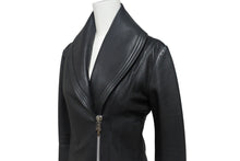 画像をギャラリービューアに読み込む, 美品 CHROME HEARTS クロムハーツ レディース ラウンドカラー レザージャケット ダガー ブルゾン ブラック 黒 サイズ XS 中古 4b002073