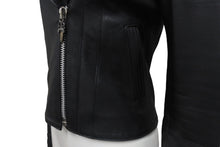 画像をギャラリービューアに読み込む, 美品 CHROME HEARTS クロムハーツ レディース ラウンドカラー レザージャケット ダガー ブルゾン ブラック 黒 サイズ XS 中古 4b002073