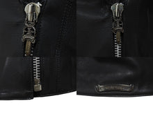 画像をギャラリービューアに読み込む, 美品 CHROME HEARTS クロムハーツ レディース ラウンドカラー レザージャケット ダガー ブルゾン ブラック 黒 サイズ XS 中古 4b002073