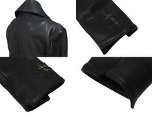 画像をギャラリービューアに読み込む, 美品 CHROME HEARTS クロムハーツ レディース ラウンドカラー レザージャケット ダガー ブルゾン ブラック 黒 サイズ XS 中古 4b002073