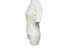 画像をギャラリービューアに読み込む, Lucien Pellat-Finet ルシアン ペラフィネ マリファナ 半袖Tシャツ サイズS プリント ホワイト イエロー 美品 中古 4b002077