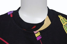 画像をギャラリービューアに読み込む, Christian Dior クリスチャンディオール 02SS ガリアーノ期 総柄 アイスクリーム Tシャツ レディース ブラック 黒 サイズ US 4 中古 4b002079