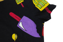 画像をギャラリービューアに読み込む, Christian Dior クリスチャンディオール 02SS ガリアーノ期 総柄 アイスクリーム Tシャツ レディース ブラック 黒 サイズ US 4 中古 4b002079