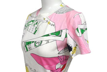 画像をギャラリービューアに読み込む, Christian Dior クリスチャンディオール ガリアーノ期 総柄 Tシャツ カットソー サドル 1E12055214 レディース ホワイト マルチカラー サイズ US 6 中古 4b002082