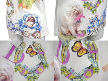 画像をギャラリービューアに読み込む, Christian Dior クリスチャンディオール ロマンティック 半袖Ｔシャツ Vネック 天使 花 犬 プリント ホワイト ジョンガリアーノ 良品 中古 4b002085