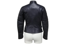 画像をギャラリービューアに読み込む, CELINE セリーヌ シープスキン レザージャケット フィービー期 ライダースジャケット 2 5H99/4533 ネイビー サイズ 36 中古 4b002086