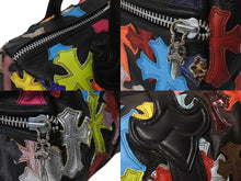 画像をギャラリービューアに読み込む, 新品同様 CHROME HEARTS クロムハーツ セメタリー クロスパッチ ボストンバッグ ミニボストン シルバー925 ブラック マルチカラー 中古 4b002088