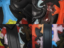 画像をギャラリービューアに読み込む, 新品同様 CHROME HEARTS クロムハーツ セメタリー クロスパッチ ボストンバッグ ミニボストン シルバー925 ブラック マルチカラー 中古 4b002088