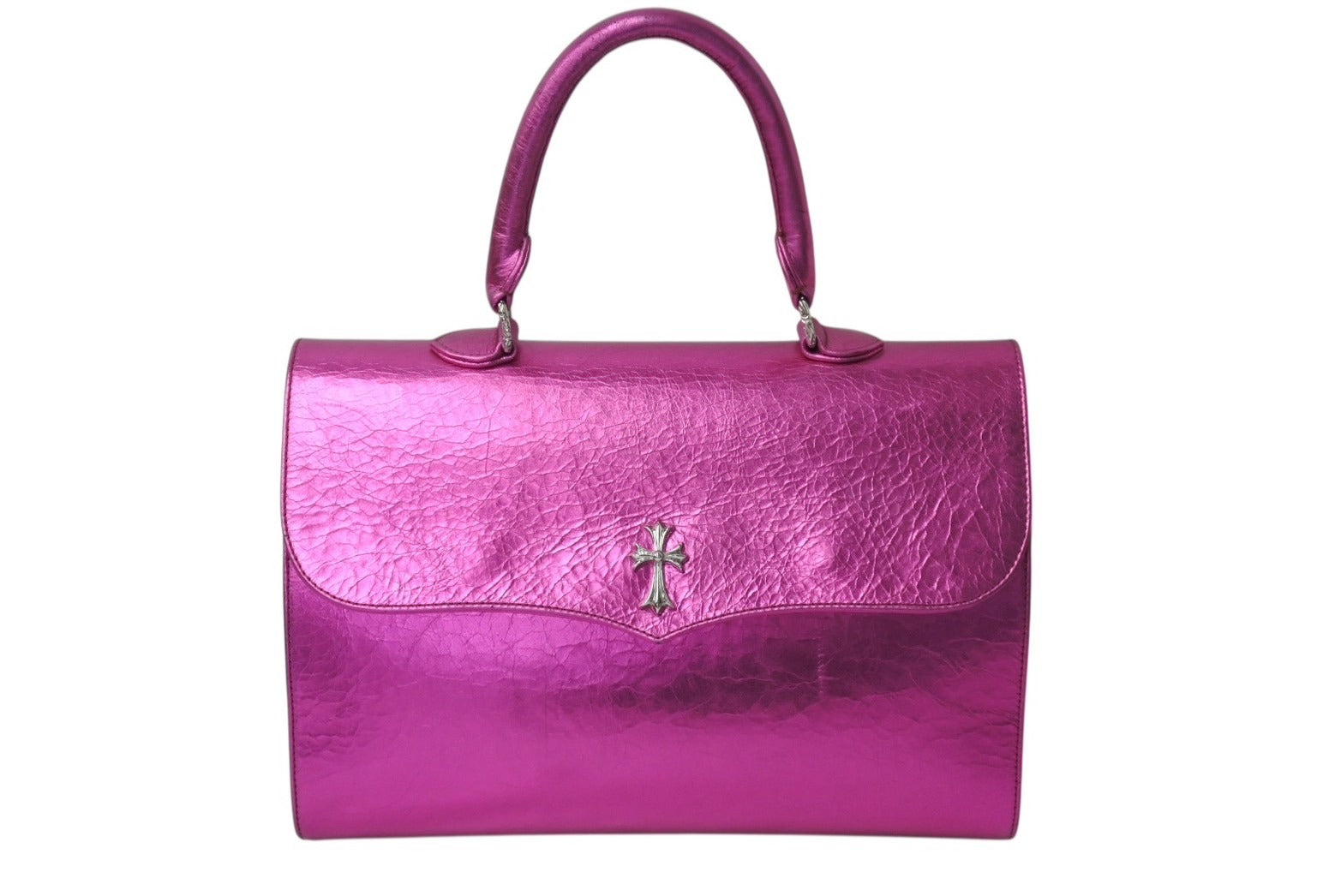 新品同様 CHROME HEARTS クロムハーツ ハンドバッグ メタリック