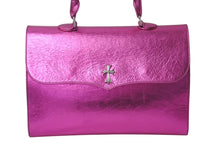 画像をギャラリービューアに読み込む, 新品同様 CHROME HEARTS クロムハーツ ハンドバッグ メタリック リミテッド ダガージップ CHクロス ピンク 中古 4b002089