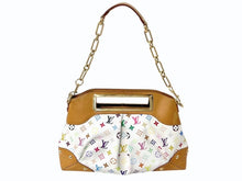 Load image into Gallery viewer, LOUIS VUITTON ルイヴィトン ジュディGM ワンショルダーバッグ M40253 モノグラム マルチカラー 村上隆 ホワイト 美品 中古 4b002108