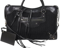 画像をギャラリービューアに読み込む, BALENCIAGA バレンシアガ クラシック シティ ハンドバッグ 2WAY 528147 メッシュ レザー ブラック シルバー金具 良品 中古 4b002112
