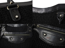 画像をギャラリービューアに読み込む, BALENCIAGA バレンシアガ クラシック シティ ハンドバッグ 2WAY 528147 メッシュ レザー ブラック シルバー金具 良品 中古 4b002112