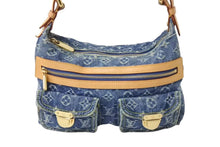 Load image into Gallery viewer, LOUIS VUITTON ルイヴィトン ショルダーバッグ ワンショルダー モノグラムデニムバギーPM M95049 インディゴブルー 美品 中古 4b002115