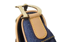 画像をギャラリービューアに読み込む, 極美品 Christian Dior クリスチャンディオール サドルバッグ ワンショルダーバッグ RU 0010 デニム ネイビー ゴールド金具 中古 4b002117