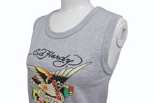 画像をギャラリービューアに読み込む, 新品未使用 Ed Hardy エドハーディ タンクトップ キッズ ED-34-02 CHINA製 コットン グレー マルチカラー サイズ140 中古 4b002120