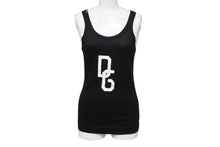 画像をギャラリービューアに読み込む, DOLCE&amp;GABBANA ドルチェ&amp;ガッバーナ タンクトップ DGロゴ JTJ3K イタリア製 コットン ブラック ホワイト サイズ40 美品 中古 4b002133