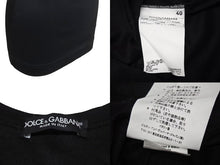 画像をギャラリービューアに読み込む, DOLCE&amp;GABBANA ドルチェ&amp;ガッバーナ タンクトップ DGロゴ JTJ3K イタリア製 コットン ブラック ホワイト サイズ40 美品 中古 4b002133