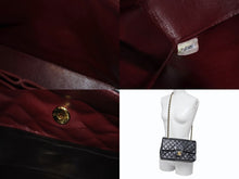 画像をギャラリービューアに読み込む, 極美品 CHANEL シャネル マトラッセ25 Wフラップ Wチェーンショルダーバッグ 3番台 ラムスキン ココマーク ブラック ゴールド金具 中古 4b002136